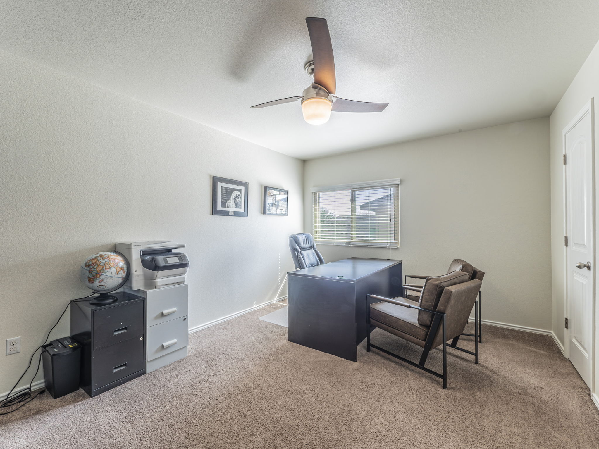 1366 Heep Run Buda, TX 78610 - Photo 26 of 35 Office featuring light carpet and ceiling fan. This could be a bedroom as well if need be as it has a closet.