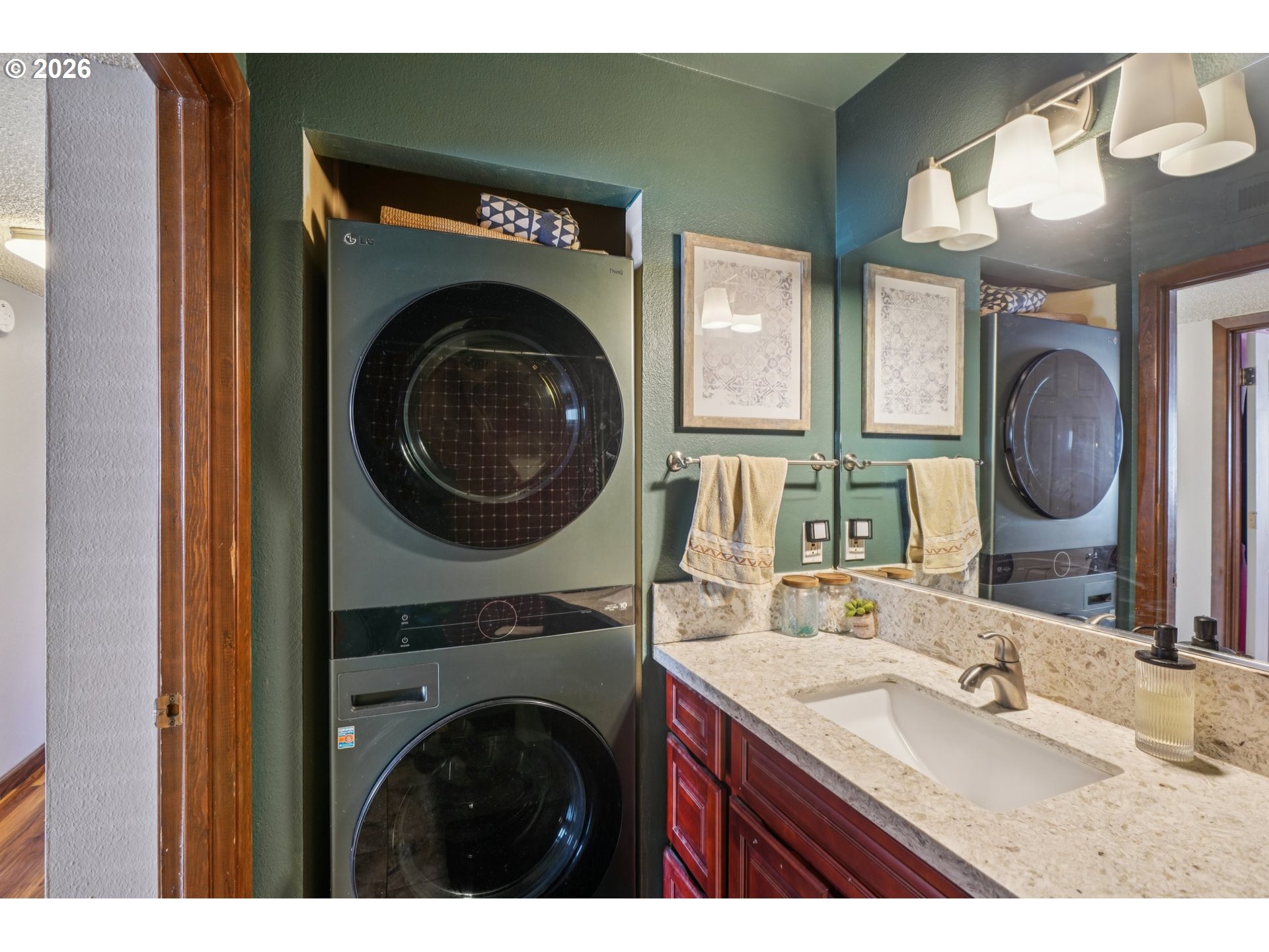 3383 Northeast 162nd Avenue Portland, OR 97230 - Photo 14 of 27 a bathroom with a sink mirror and toilet
