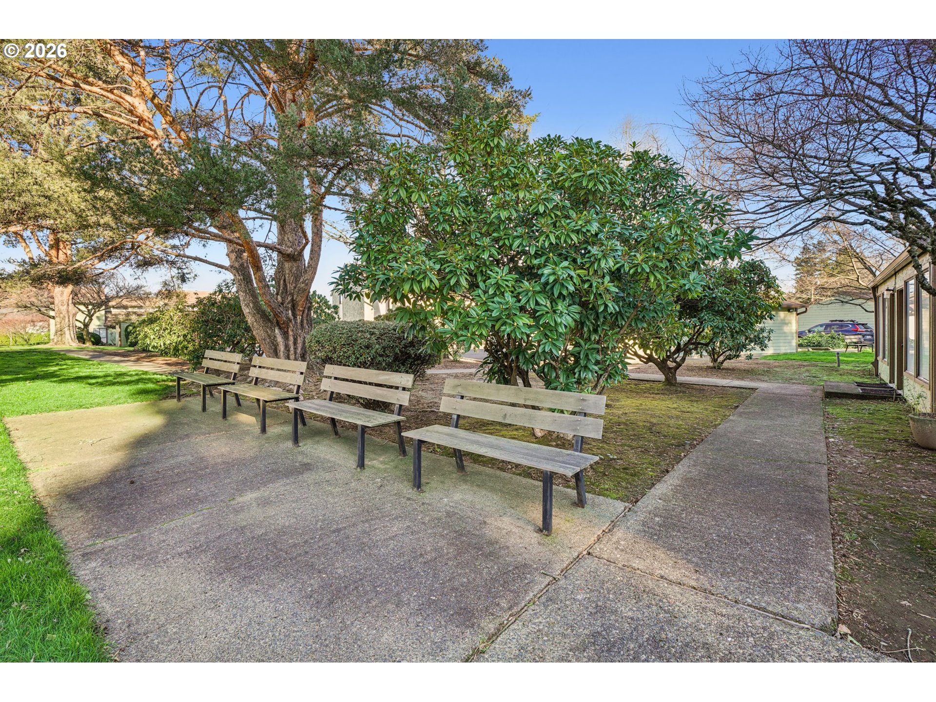 3383 Northeast 162nd Avenue Portland, OR 97230 - Photo 25 of 27 a garden view with a sitting space