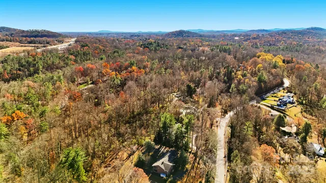 a view of a lake with mountains in the background