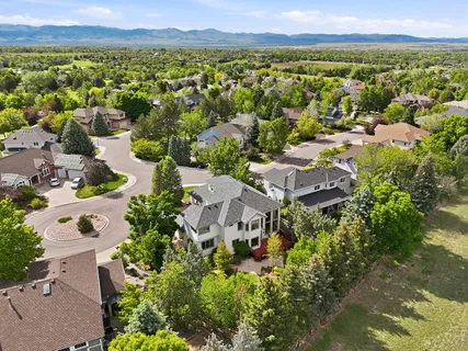 an aerial view of residential house with outdoor space