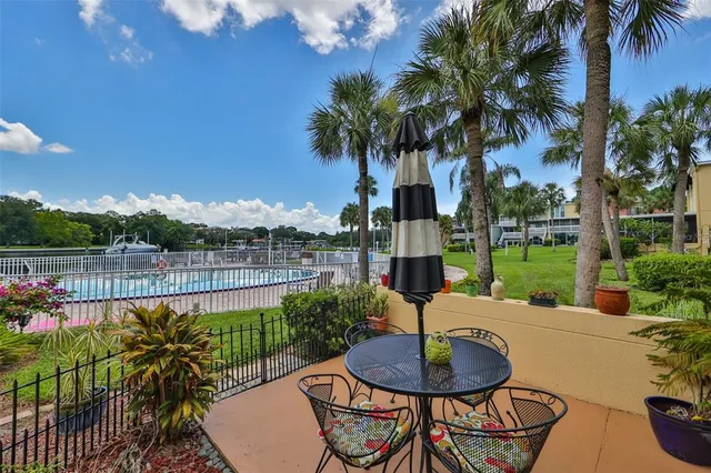 a view of a backyard with garden