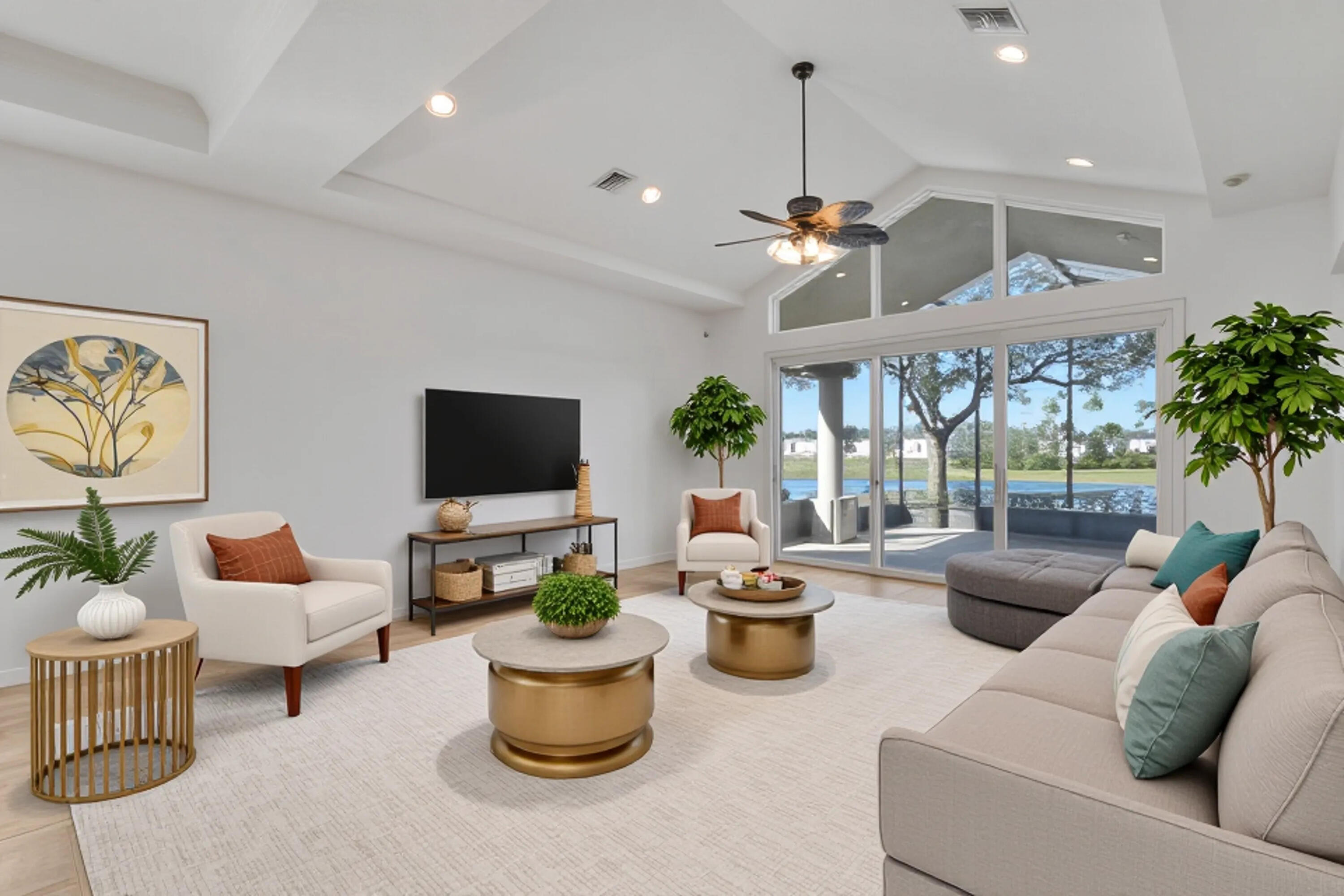 9212 Short Chip Circle Port St. Lucie, FL 34986 - Photo 19 of 71 a living room with furniture potted plant and a large window