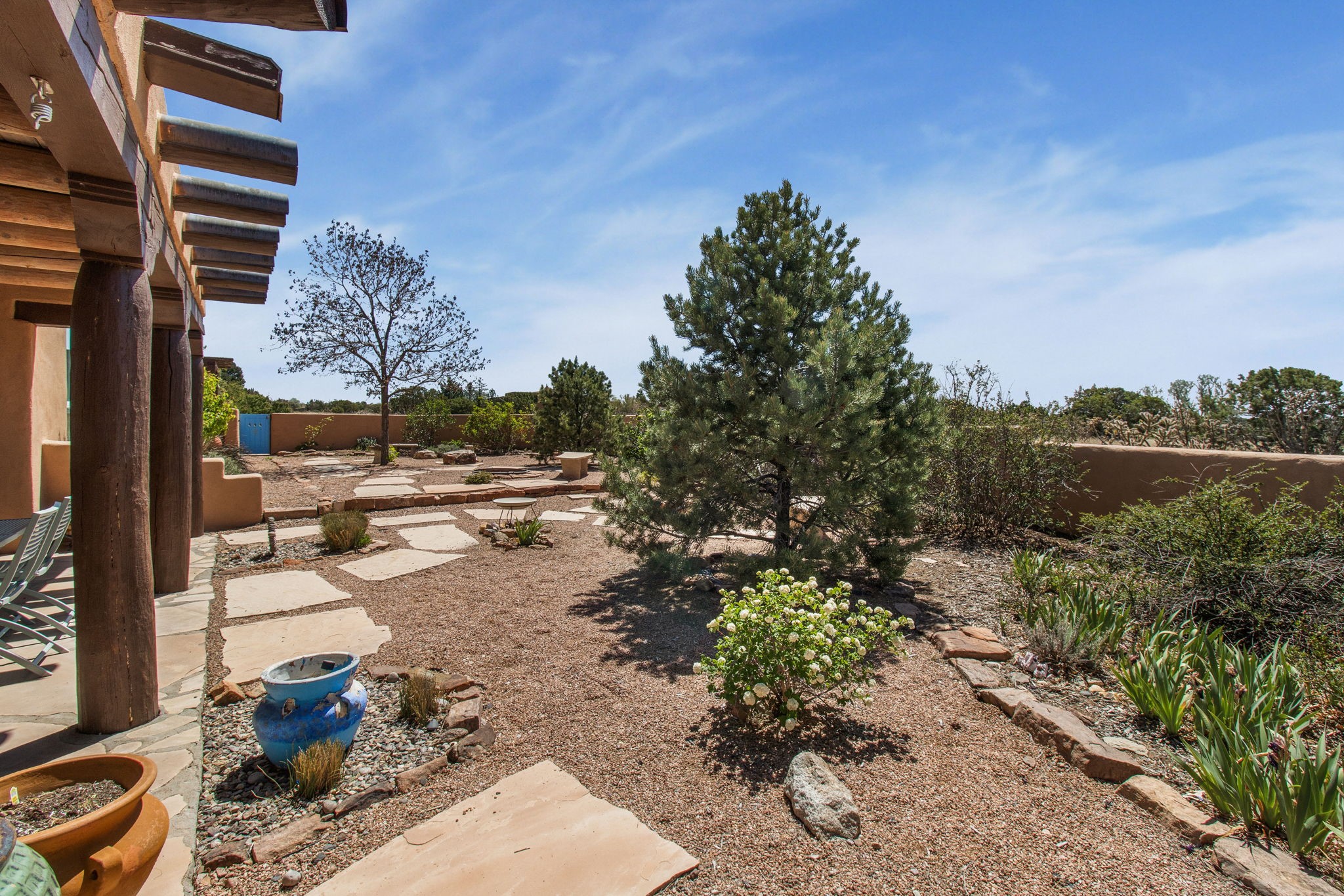 23 Monterey Road Santa Fe, NM 87508 - Photo 29 of 41 Walled and landscaped rear courtyard