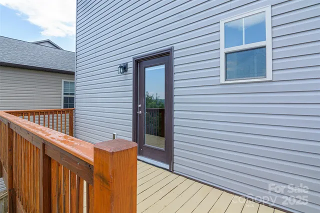 a view of a wooden deck