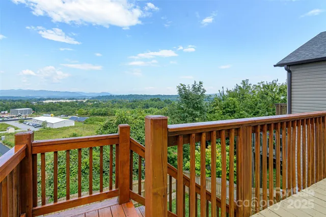 a view of a balcony with outdoor space