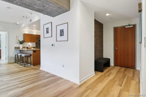 a kitchen with a refrigerator sink and microwave