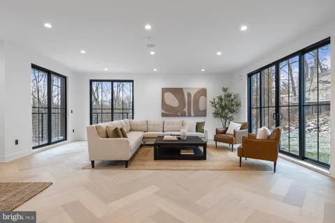 a view of balcony with wooden floor