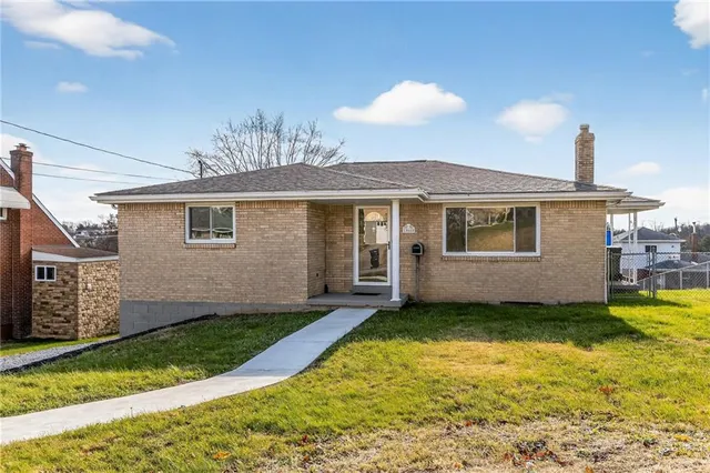 a view of a backyard with a garden and plants