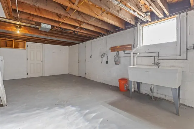 a view of storage and utility room