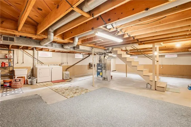 a view of a room with wooden walls