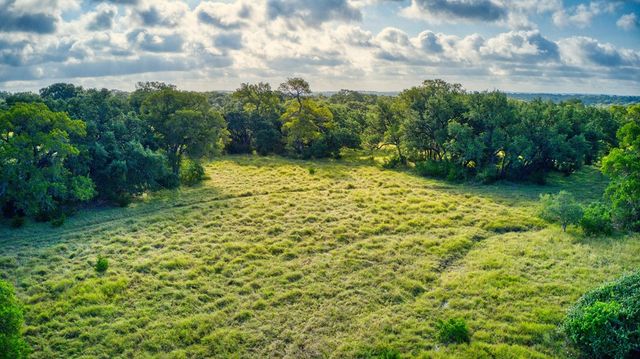a view of a big yard with lots of green space
