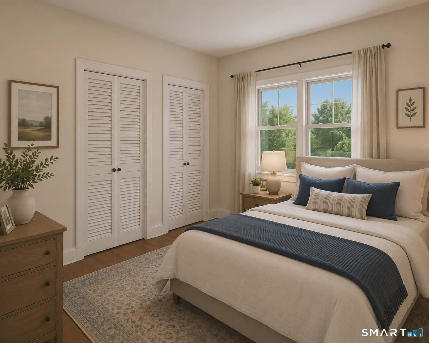 1 Nathan Hale Road Middletown, CT 06457 - Photo 9 of 12 a spacious bedroom with a bed and a potted plant
