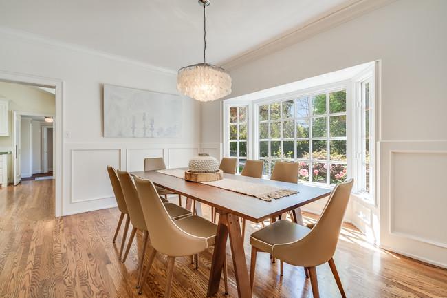 280 Ridgeway Road Woodside, CA 94062 - Photo 13 of 65 a view of a dining room with furniture window and wooden floor