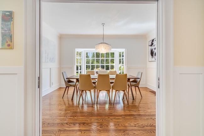 280 Ridgeway Road Woodside, CA 94062 - Photo 16 of 65 a dining room with furniture window and wooden floor