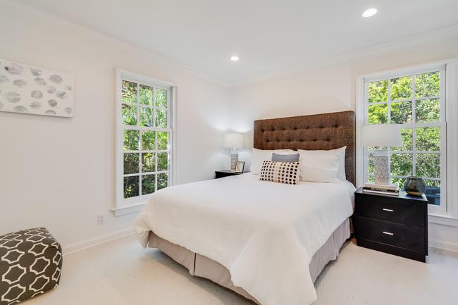280 Ridgeway Road Woodside, CA 94062 - Photo 33 of 65 a bedroom with a bed and a window