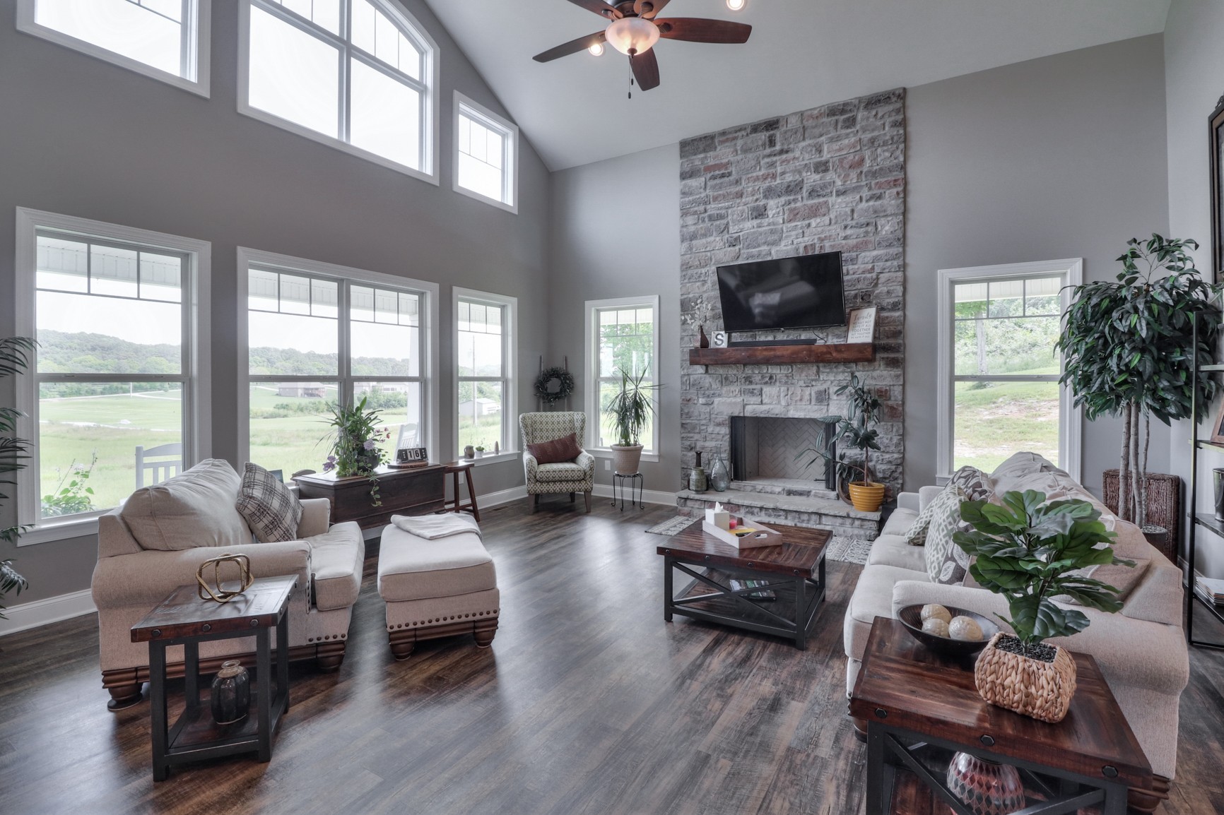 2740 Old Shannon Road Lebanon, TN 37090 - Photo 21 of 50 a living room with furniture and a fireplace