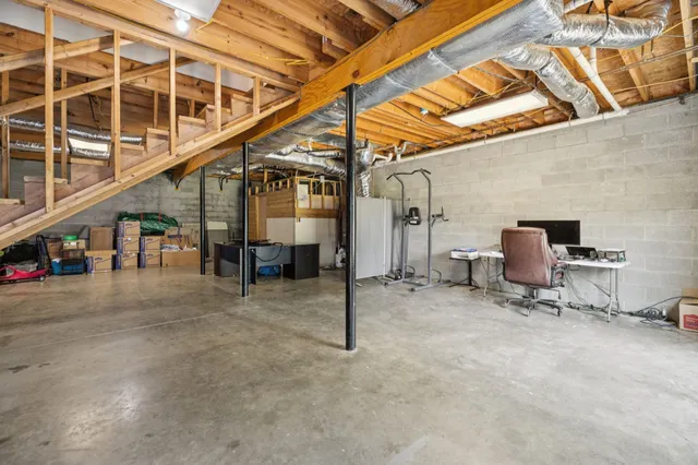 a view of a trees in a yard