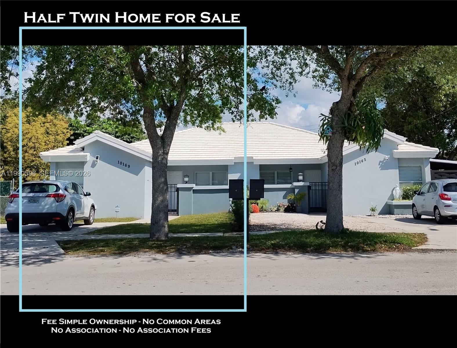 Front of Twin HomeLeft (West) Side For Sale
