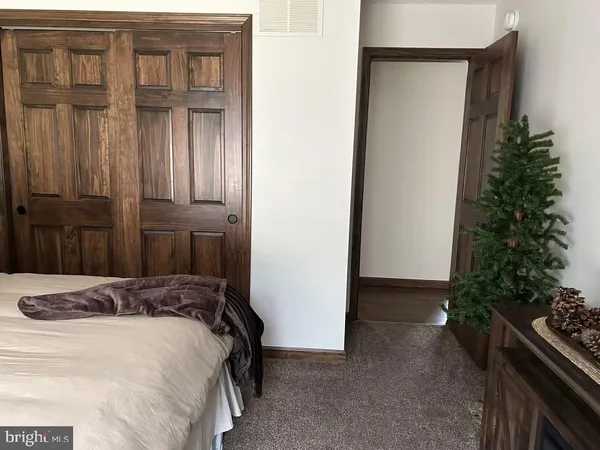 a white toilet sitting next to a wooden door