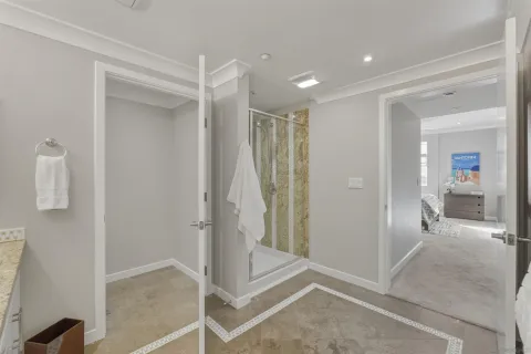 a view of entryway with livingroom