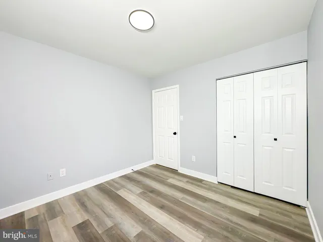 a view of a room with a window