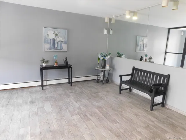 a bathroom with a sink and mirror