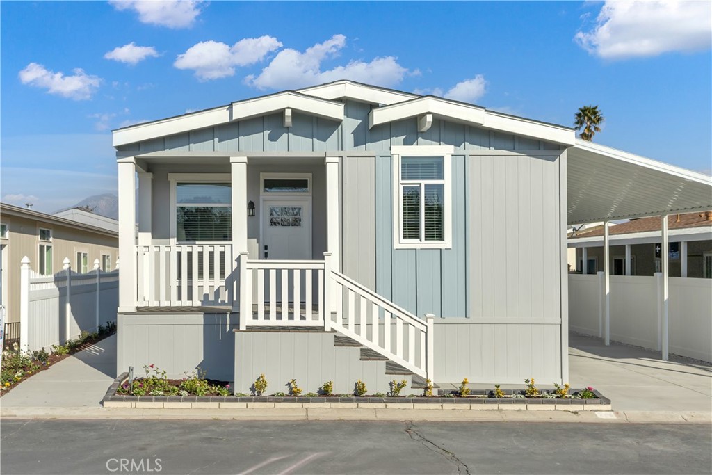 Beautifully landscaped manufactured home