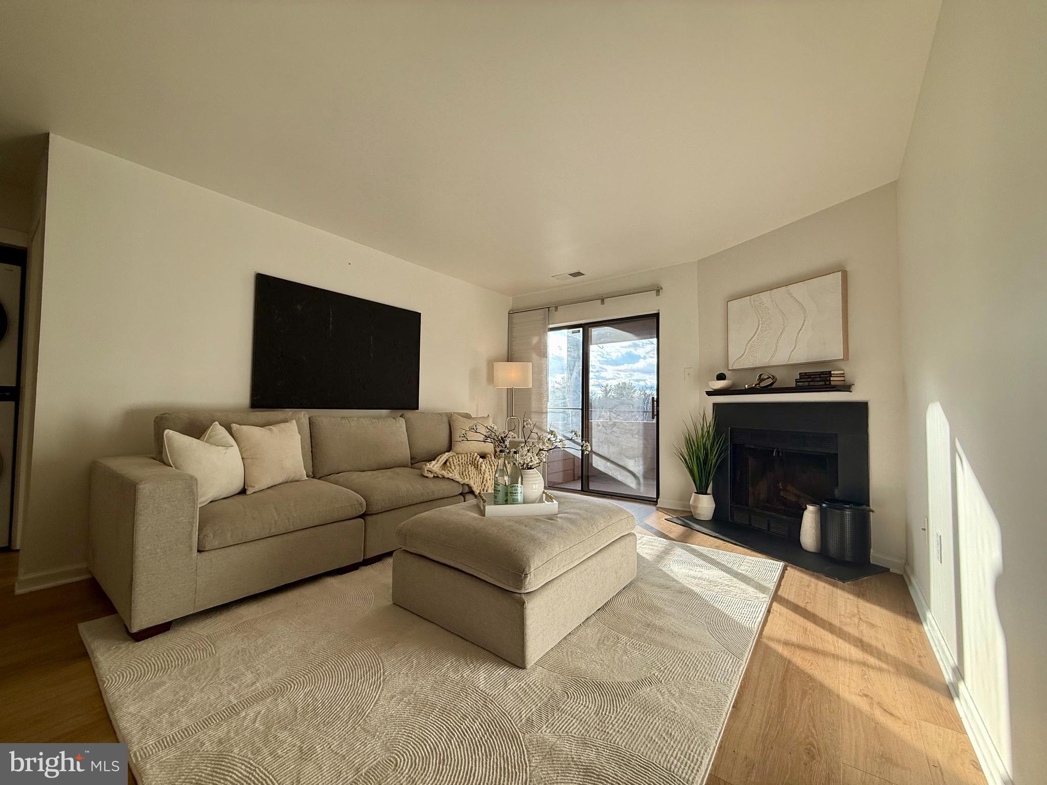 5355 Smooth Meadow Way, Unit 5 Columbia, MD 21044 - Photo 12 of 26 a living room with furniture and a fireplace