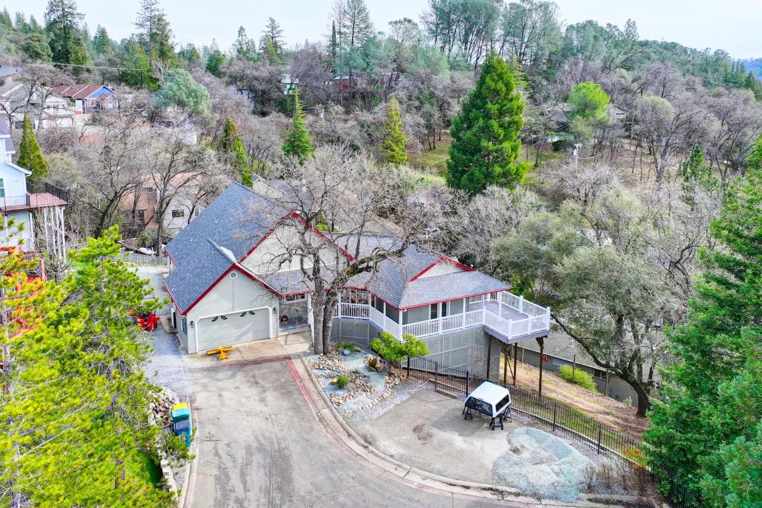 2812 Bronzecrest Street Placerville, CA 95667 - Photo 74 of 74 an aerial view of a house with swimming pool and garden