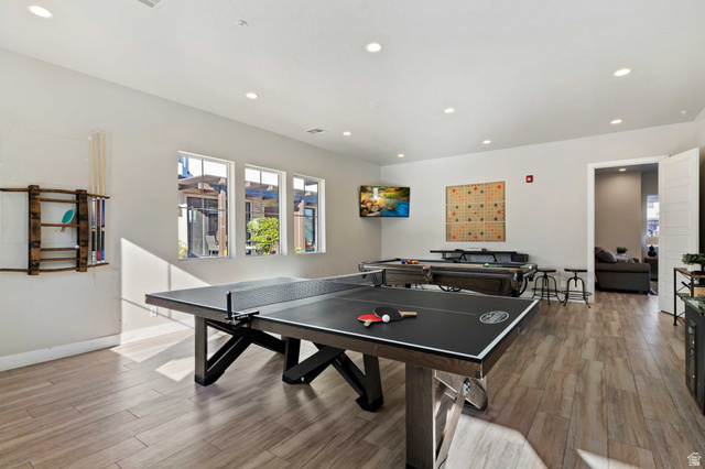 2600 Ocotillo Way, Unit 31 Santa Clara, UT 84765 - Photo 55 of 73 Recreational space featuring wood-finish flooring and recessed lighting
