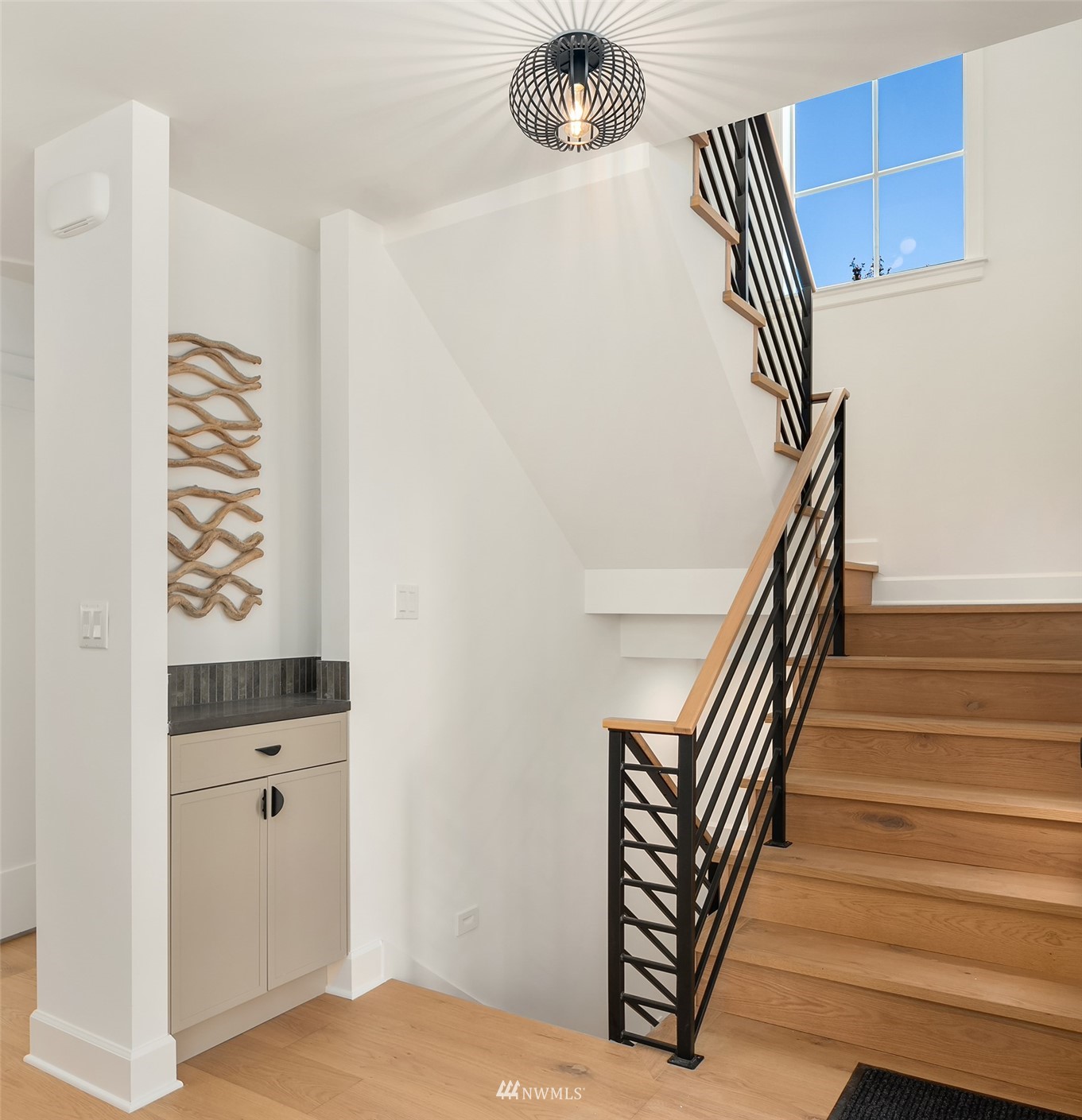 8041 Stroud Avenue North, Unit B Seattle, WA 98103 - Photo 14 of 29 a view of entryway and hall with wooden floor