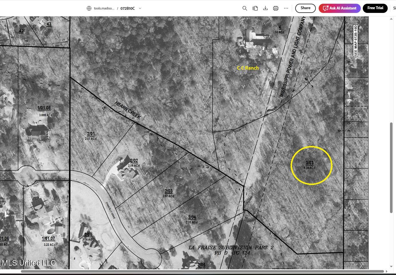 Deerfield Drive Madison, MS 39110 - Photo 1 of 1 Tax Aerial