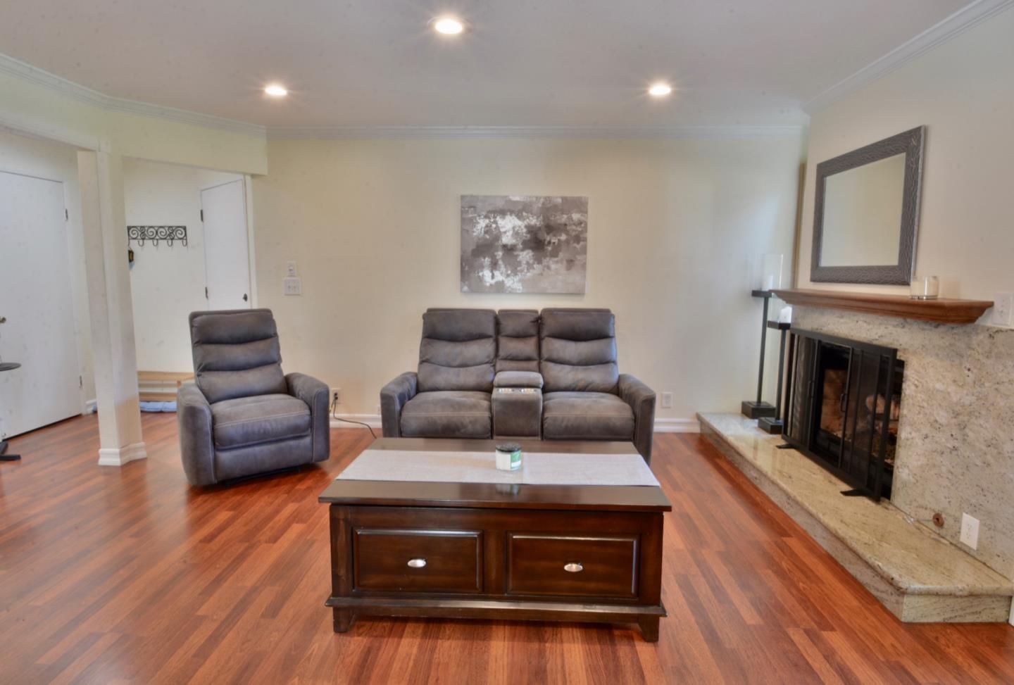 2298 Almaden Road, Unit A San Jose, CA 95125 - Photo 9 of 43 a living room with furniture and a fireplace
