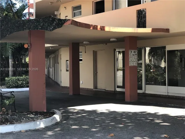 a view of a building with entrance