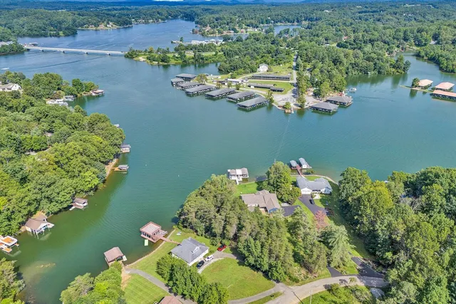 a view of a lake with a mountain view