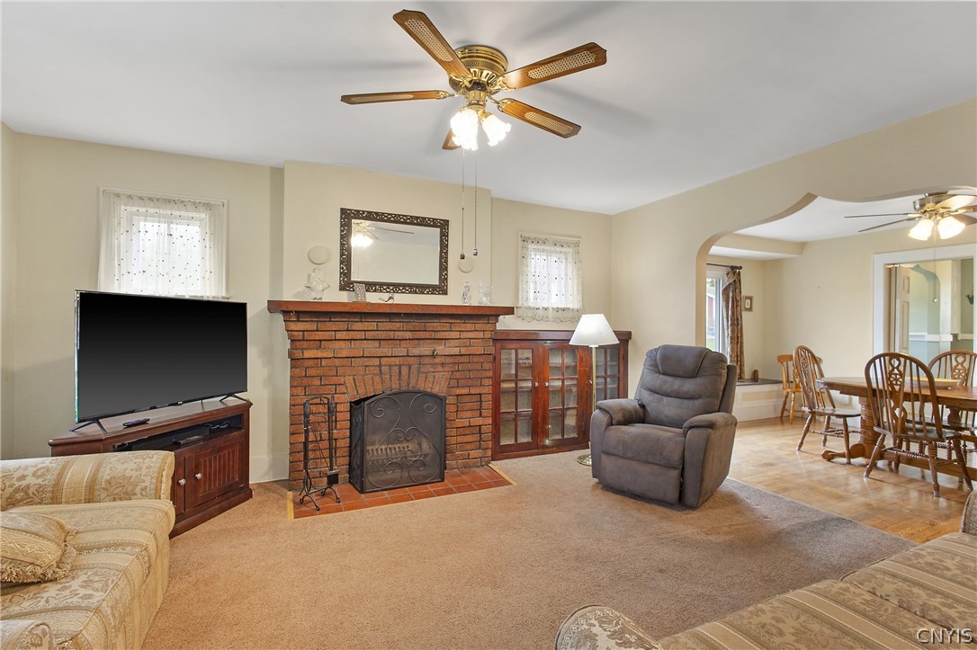 221 MacKay Avenue Camillus, NY 13219 - Photo 11 of 35 Living Room with Fireplace