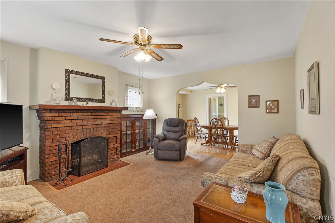 221 MacKay Avenue Camillus, NY 13219 - Photo 9 of 35 Living Room with Fireplace