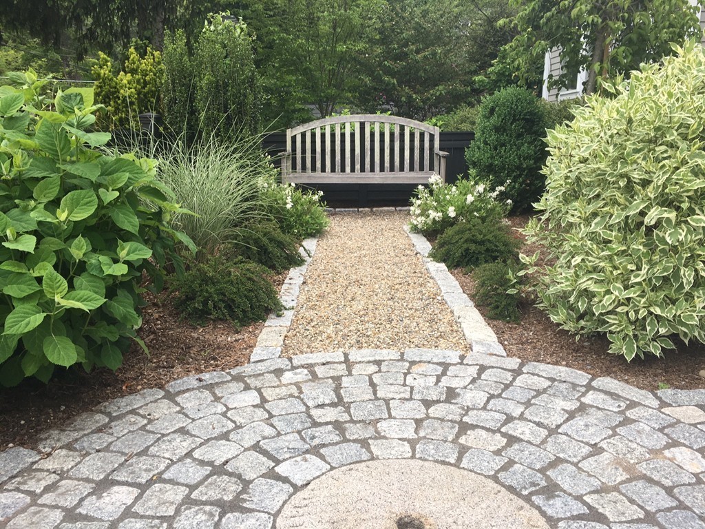 10 Bridge Street Hamilton, MA 01982 - Photo 3 of 30 a view of a yard with plants and wooden fence