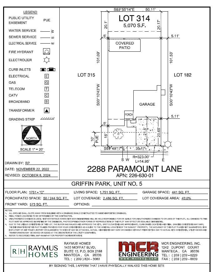 2288 Paramount Lane Manteca, CA 95337 - Photo 24 of 25 Plot Plan