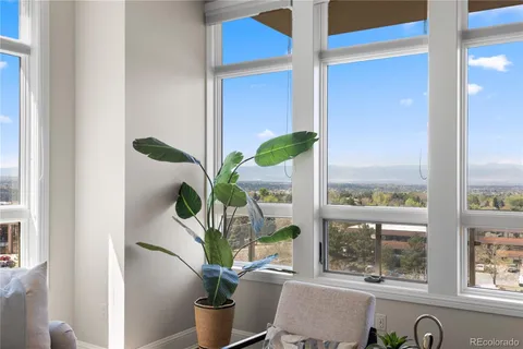 a potted plant sitting on a window sill