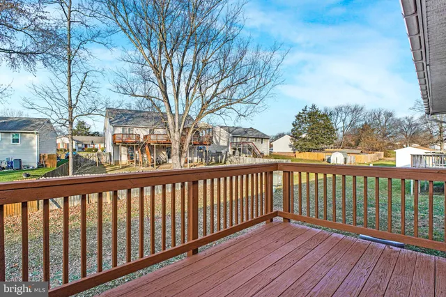 a view of a wooden roof deck