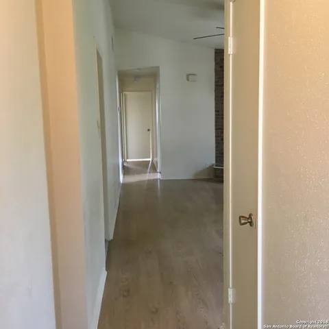 a view of a room with an empty space