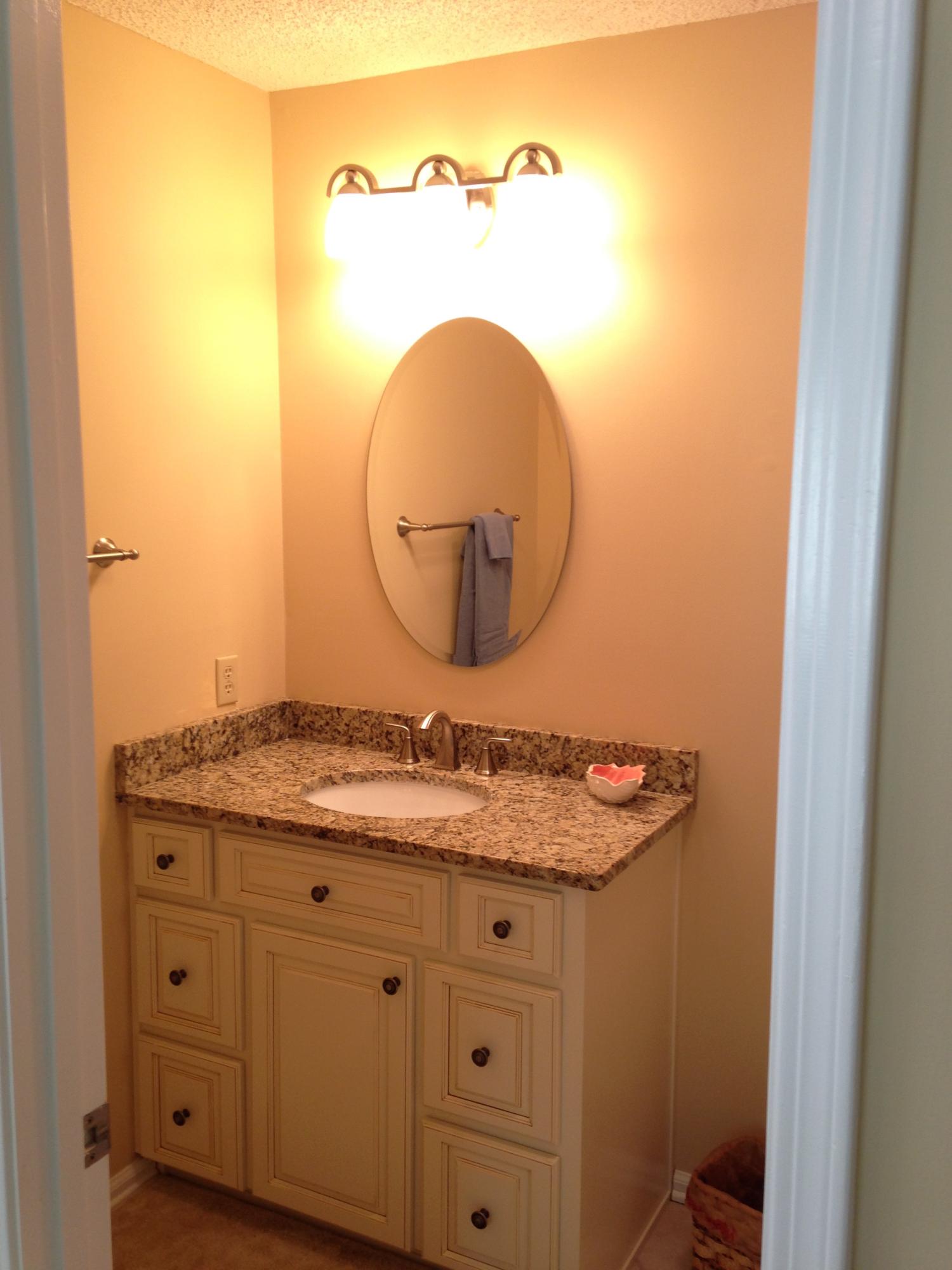 241 Ellis Road, Unit 6 Miramar Beach, FL 32550 - Photo 15 of 30 a bathroom with a granite countertop sink and a mirror