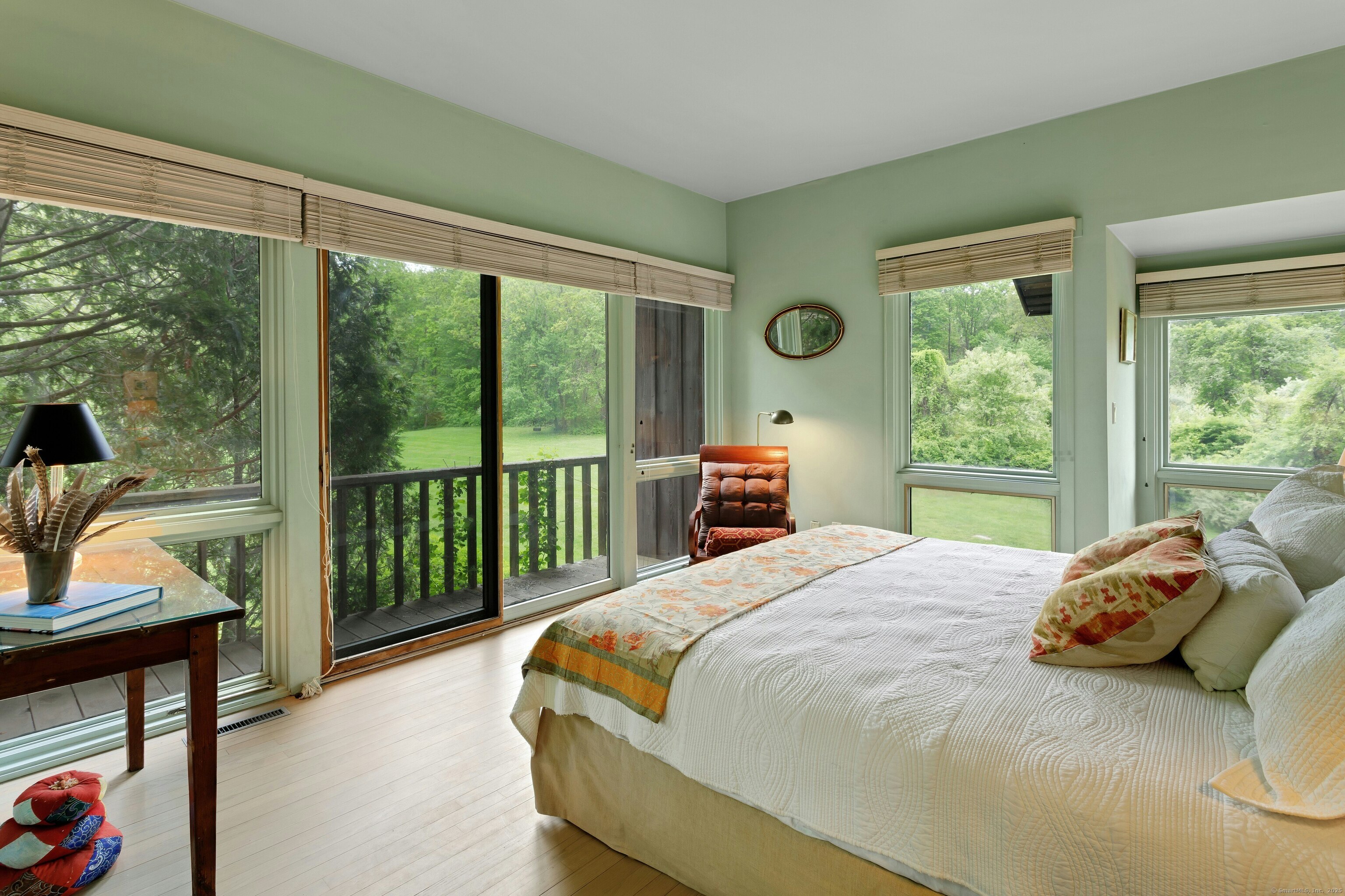 32 Beeholm Road Redding, CT 06896 - Photo 9 of 40 a bedroom with a bed and a large window