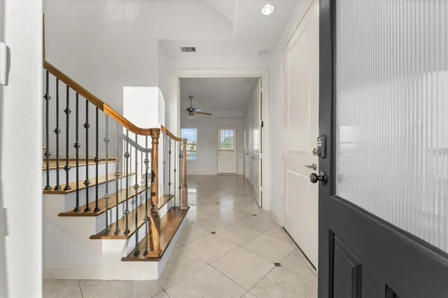 a view of hallway with stairs
