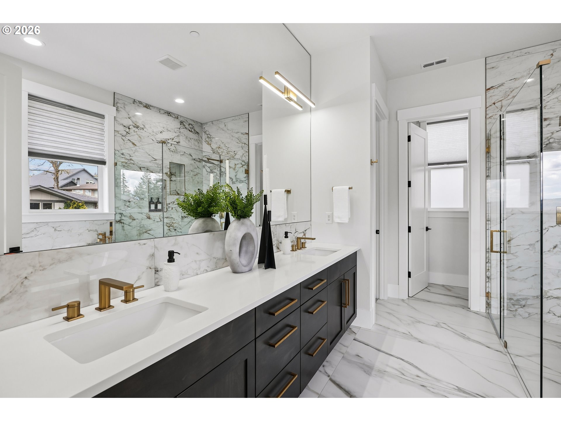1757 North Columbia Ridge Way Washougal, WA 98671 - Photo 27 of 48 a bathroom with a double vanity sink mirror and double