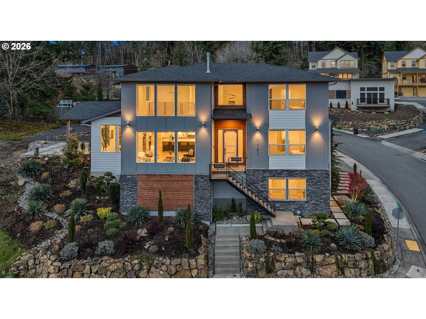 1757 North Columbia Ridge Way Washougal, WA 98671 - Photo 3 of 48 a black and white photo of a house