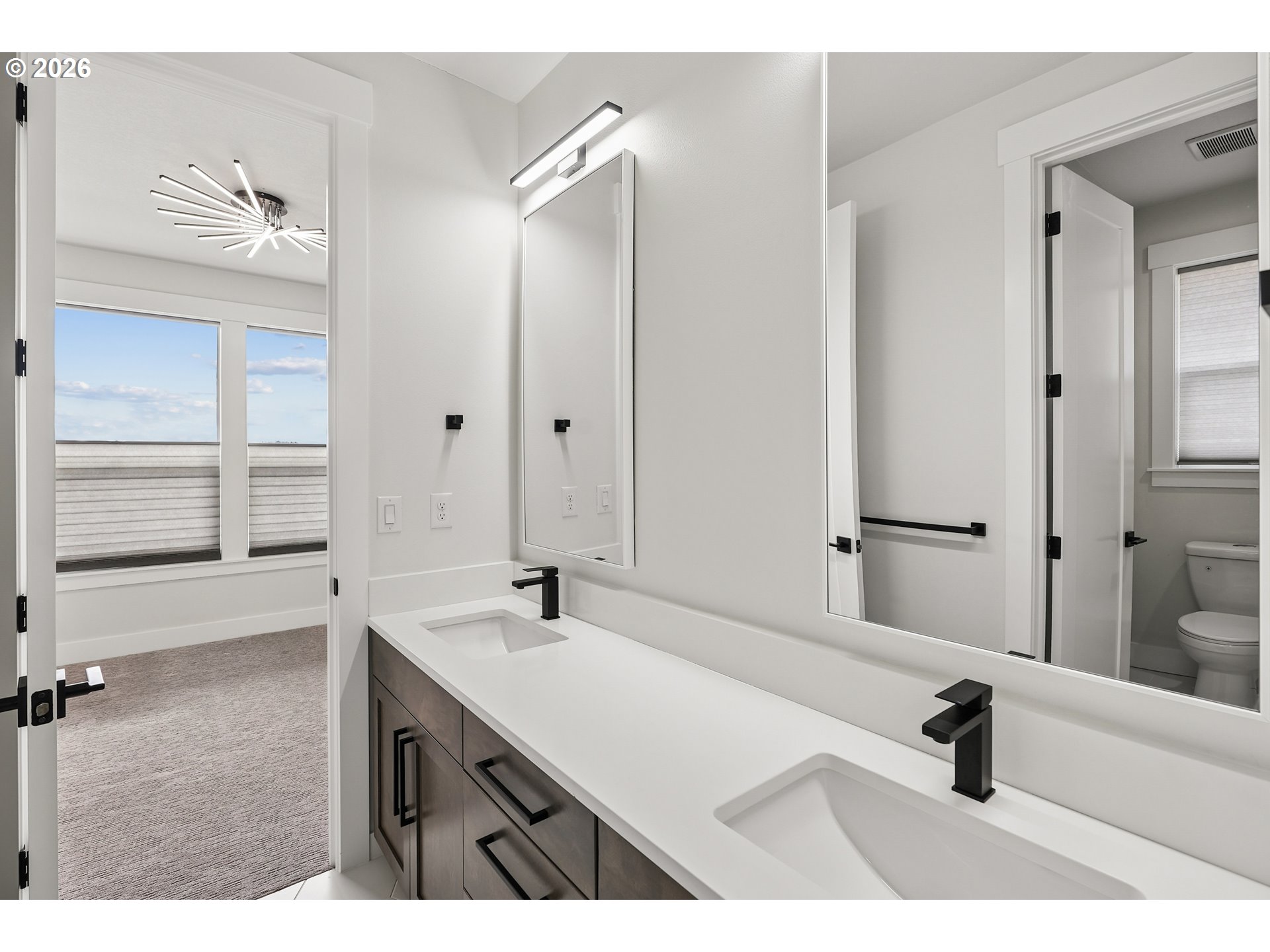 1757 North Columbia Ridge Way Washougal, WA 98671 - Photo 39 of 48 a bathroom with a sink and a mirror