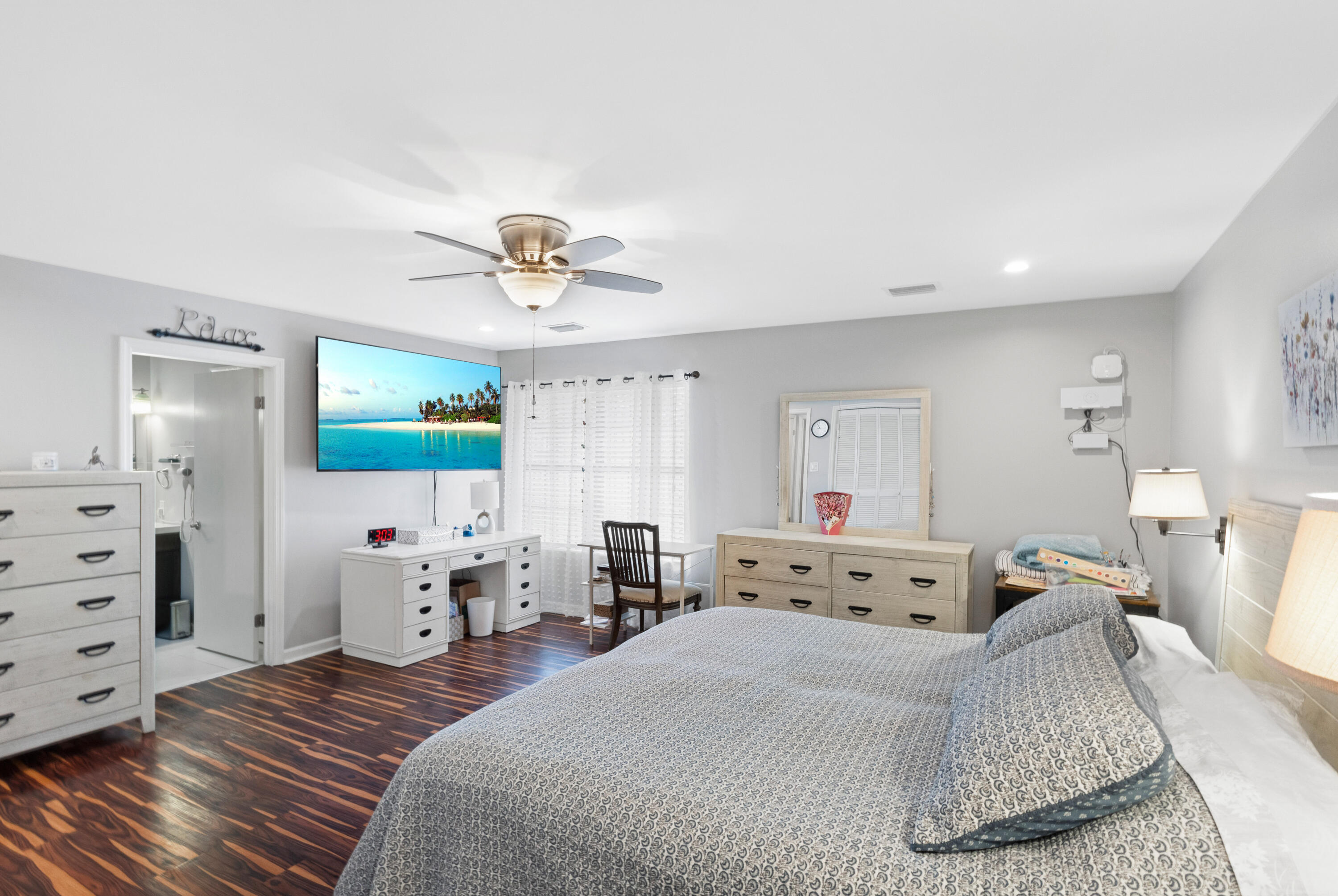 861 Mack Bayou Road Miramar Beach, FL 32550 - Photo 19 of 47 a bedroom with a bed and furniture